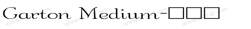 Garton Medium字体转换